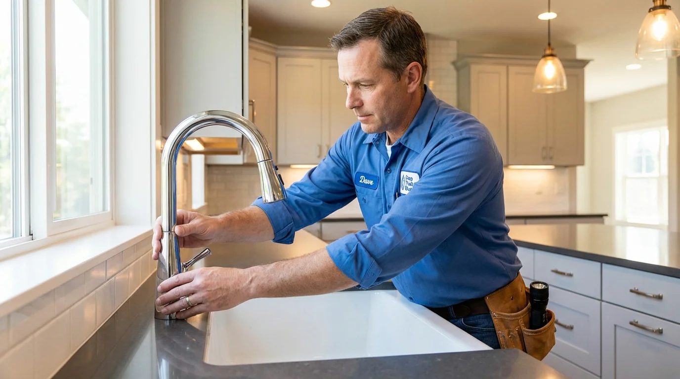 Kitchen faucet installation by Johns Plumbing LLC in Ellicott City